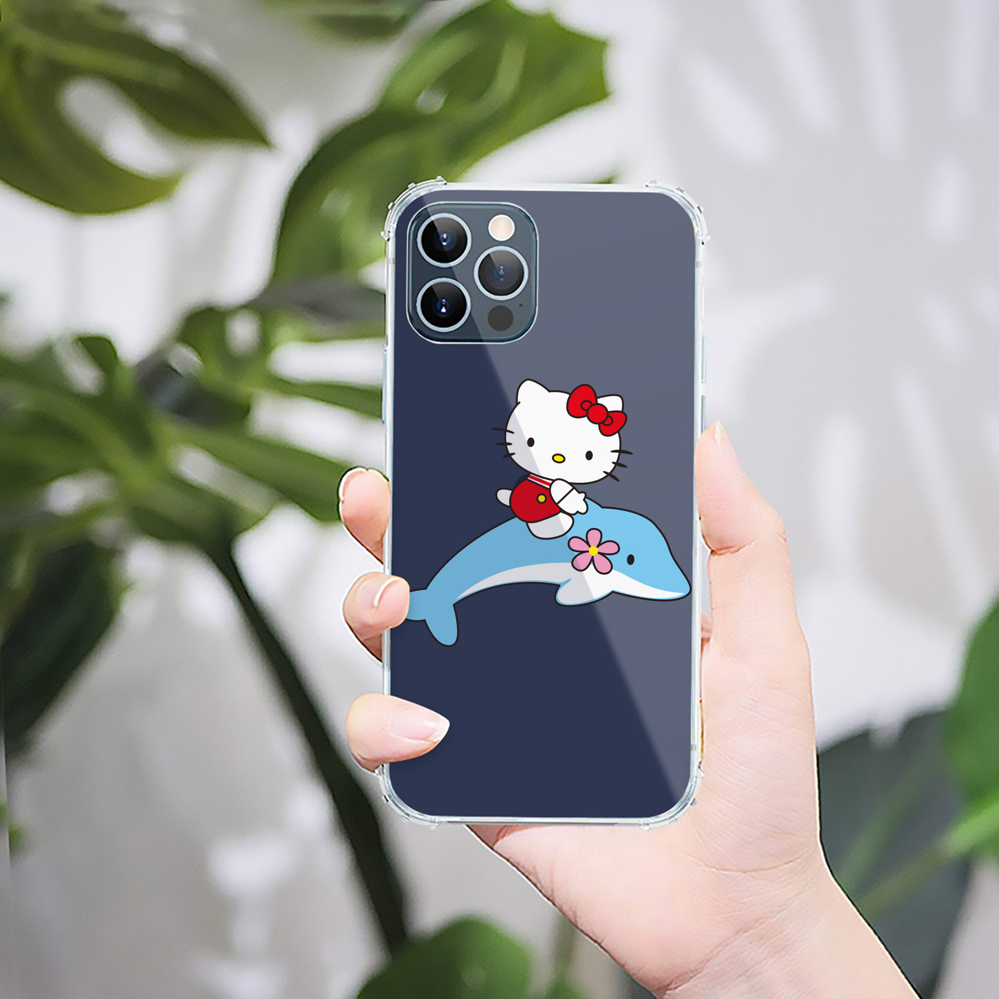 （画像用） Hello Kitty ハローキティ 【iPhone 12シリーズ対応】透明スマホケース（クリアソフトケース）
